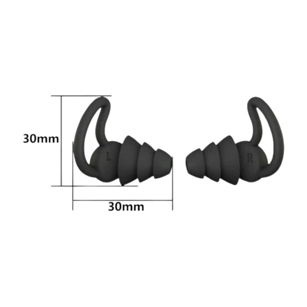 Three-Layer Noise Cancelling, Swimming + Surfing Ear Plug Protection Set